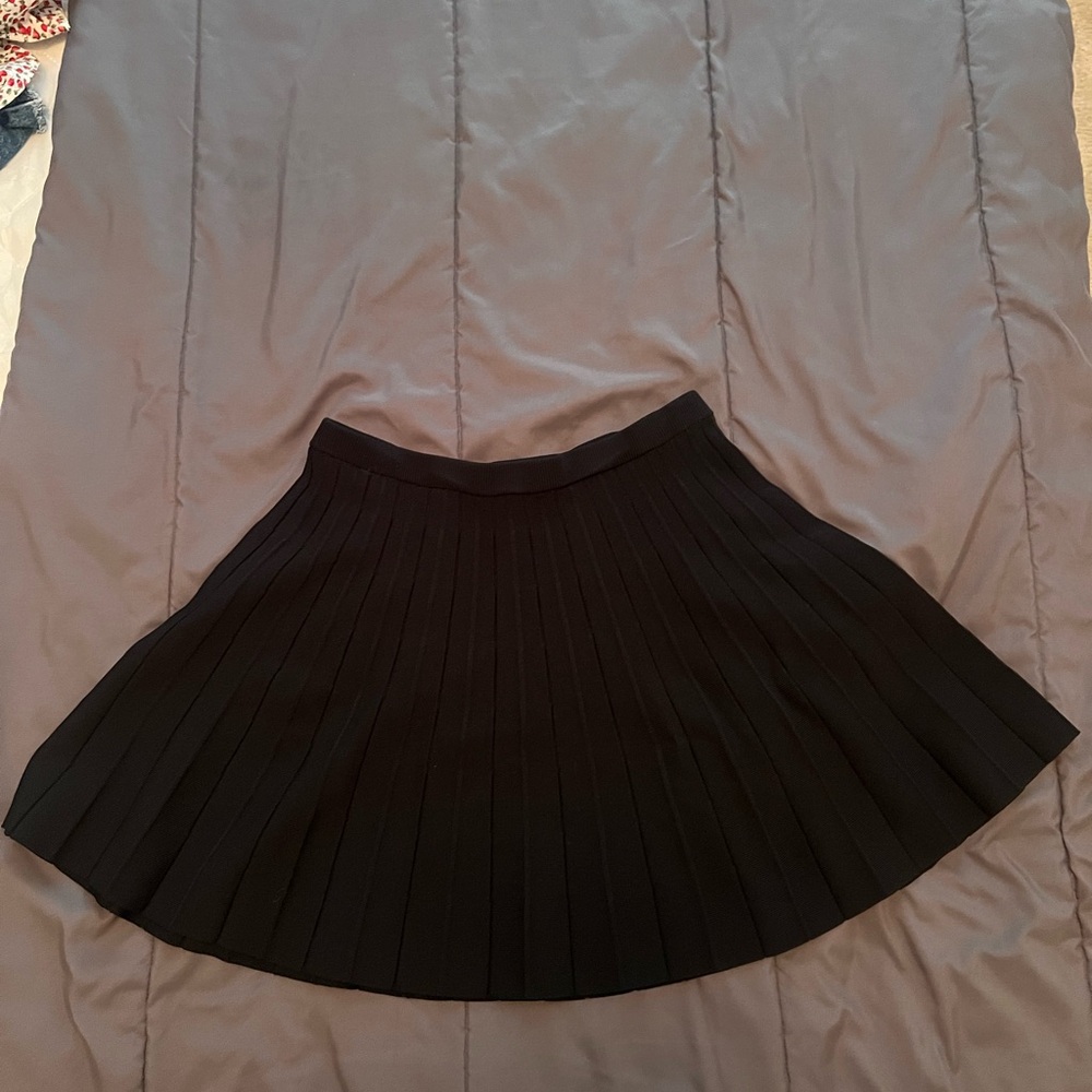 a new day Black Pleated Skater Skirt